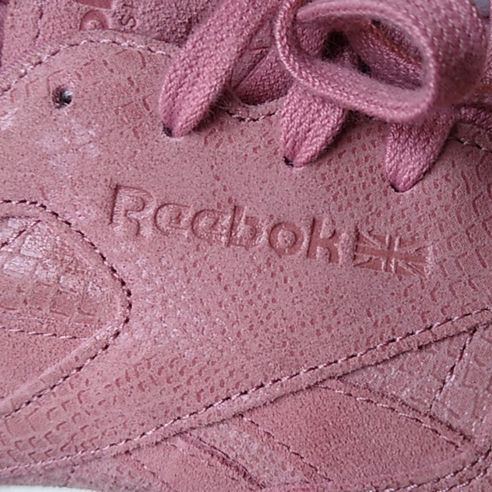 💗Reebok Clean Exotics Leather Classic Trainers Shoes. Women's 8.5 Sandy Rose - Picture 11 of 14